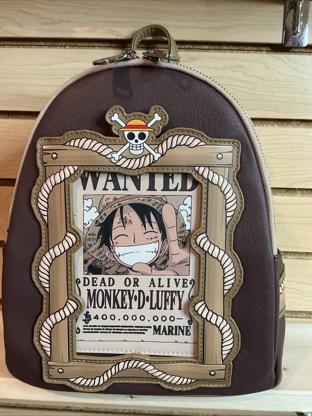 Loungefly One Piece Monkey D. Luffy Wanted Dead or Alive Mini Backpack